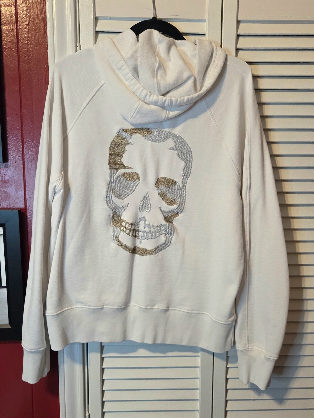 NWOT!! ZADIG & VOLTAIRE Clipper Camo Skull Hoodie Women's Sz L
